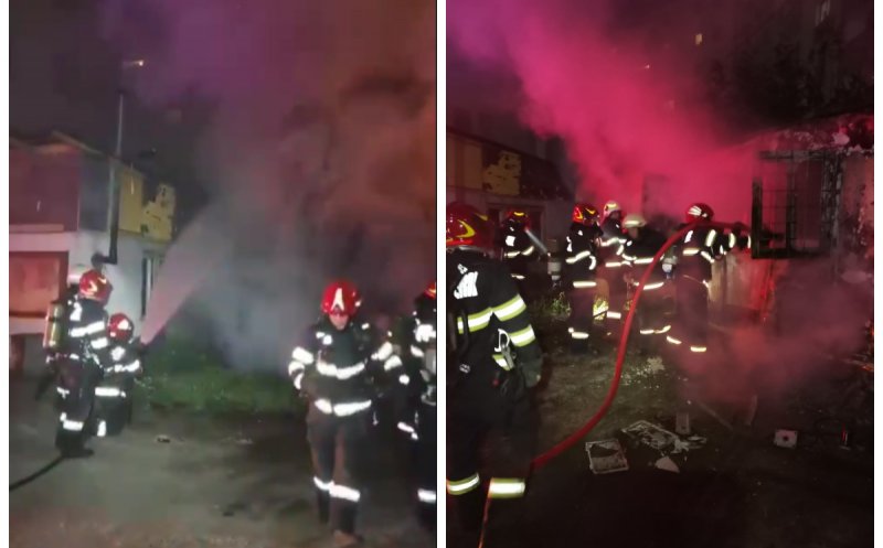 Incendiu în Cluj-Napoca: Flăcările au distrus o baracă și arbuștii din împrejur