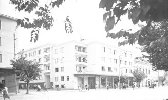 Primele blocuri din Piata Mihai Viteazul (Széchenyi tér), anul 1961