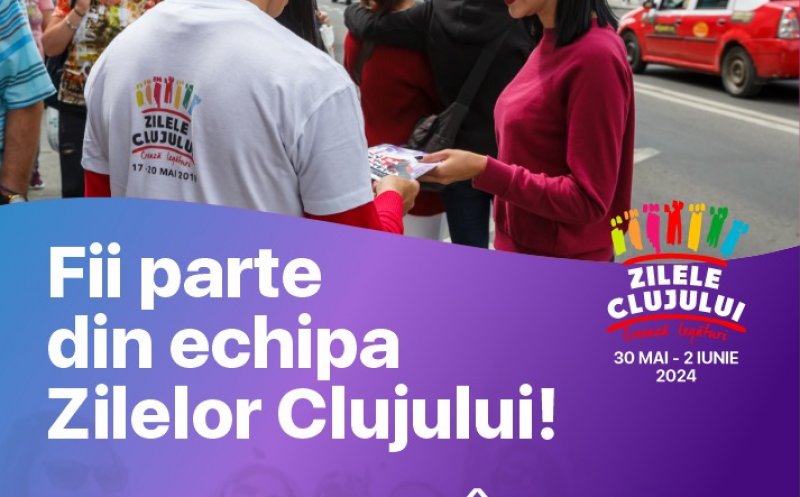 Perioada de înscriere a voluntarilor pentru Zilele Clujului a fost prelungită