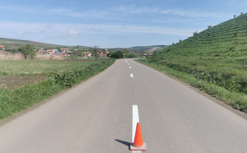 Marcaje rutiere pe încă 7 drumuri județene din Cluj! S-au trasat peste 145 de km
