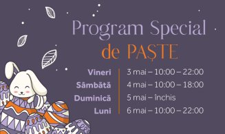 Deschise în a doua zi de Paște: Cinema City, proiectul itinerant MINA Pop-Up și magazinele din Iulius Mall Cluj. Află programul complet!