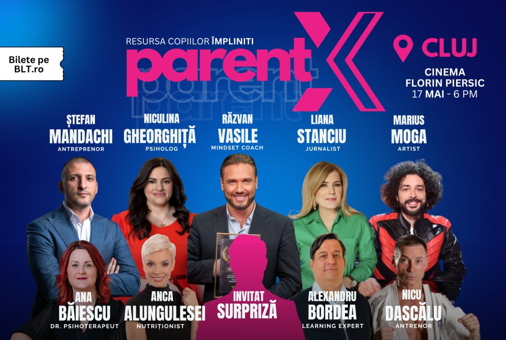 ParentX ajunge și la Cluj, pe 17 mai, la Cinema Teatru Florin Piersic