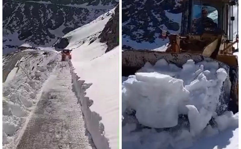A început deszăpezirea pe Transfăgărăşan. Când se va redeschide cel mai spectaculos drum din România