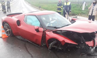 ACCIDENT grav cu două victime între Cluj și Turda. Bolid de lux, făcut praf