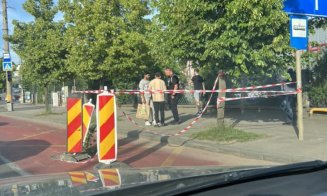 Cluj-Napoca: Aglomerație de 3-4 km pentru un capac de canal semnalizat cu crengi