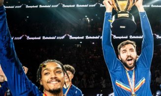 U-Banca Transilvania a câştigat titlul de campioană a României. Legendarul Ghiță Mureșan, în tribunele BT Arena, la Cluj-Napoca