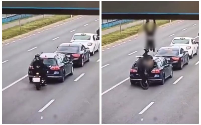 Cluj: Accident ca în cascadoriile din filme. Doi tineri pe motocicletă s-au izbit puternic de o mașină