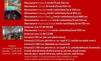 Aquina Pool, centru de wellness din inima Clujului. Servicii pentru toate categoriile de vârstă, cu oferte unice pentru seniori