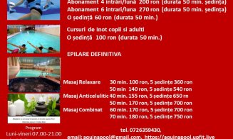 Aquina Pool, centru de wellness din inima Clujului. Servicii pentru toate categoriile de vârstă, cu oferte unice pentru seniori
