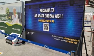 Spaţii publicitare cu închiriere imediată, la Aeroportul Cluj: "Zilnic, peste 9.000 de pasageri sunt cu ochii pe afacerea ta!"