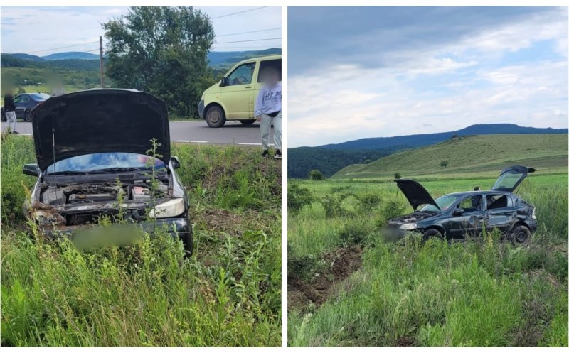 Intervenție rapidă în Cluj: O femeie prinsă sub o mașina răsturnată a fost salvată de martori și pompieri