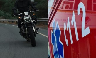 Plimbare cu final neașteptat: Tânără de 26 de ani din Cluj Napoca rănită grav, după ce s-a răsturnat cu motocicleta