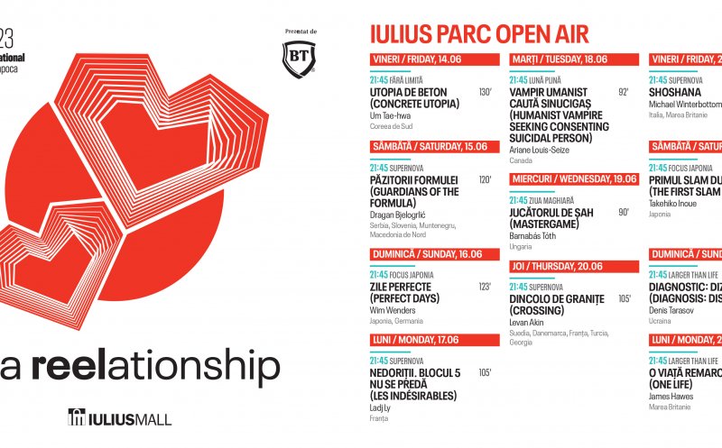 Iulius Mall Cluj și TIFF te invită la film, în aer liber. Lungmetraje și documentare internaționale rulează în Iulius Parc