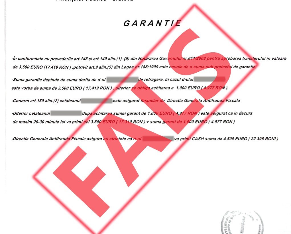 Al doilea semnal de alarmă la ANAF în aceeași zi. Metoda „garanția”, noua schemă a escrocilor