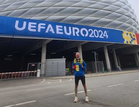 Un suporter a alergat 1.400 kilometri până la München, pentru primul meci al României