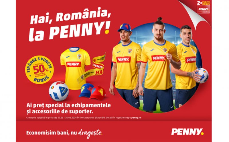 Poartă-te ca un suporter adevărat! Găsește-ți echipamentul pentru meciurile echipei naționale, în magazinele PENNY!