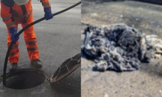 Ce au descoperit cei de la Compania de Apă într-un canal din Florești: "Așa ceva nu are ce căuta în rețeaua de canalizare"
