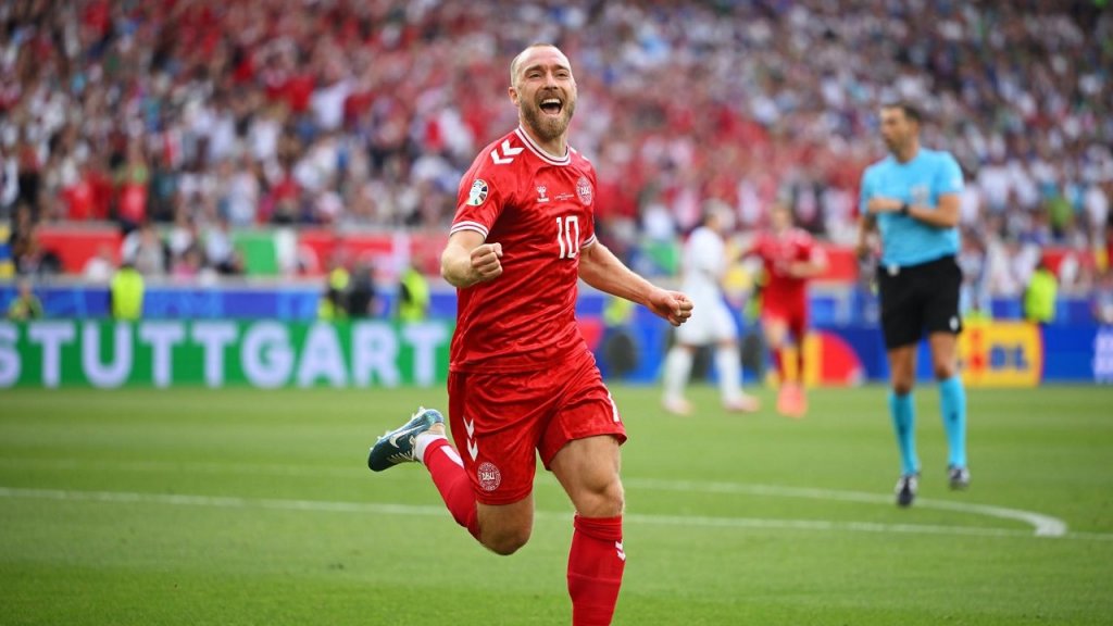 Christian Eriksen a marcat în primul său meci la EURO după ce la ultima ediție suferise un infarct 