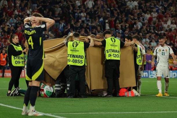 La un pas de tragedie la Euro 2024. Care este starea fotbalistului din naționala Ungariei rămas inconștient pe gazon