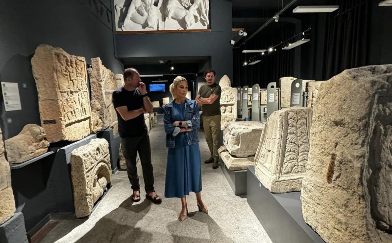 Raluca Turcan a fost la Cluj și a vizitat Lapidariul de la Muzeul de Istorie