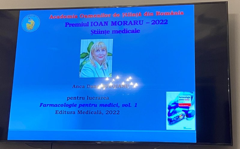 Cluj: Prof. dr. Anca Buzoianu, premiată la Gala Premiilor Academiei Oamenilor de Știință din România