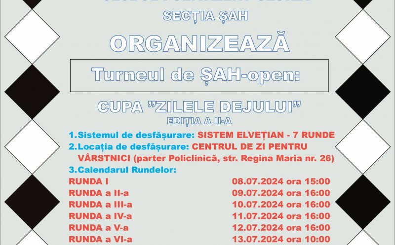Turneu de Șah-open Cupa ,,Zilele Dejului”, ediția a II-a