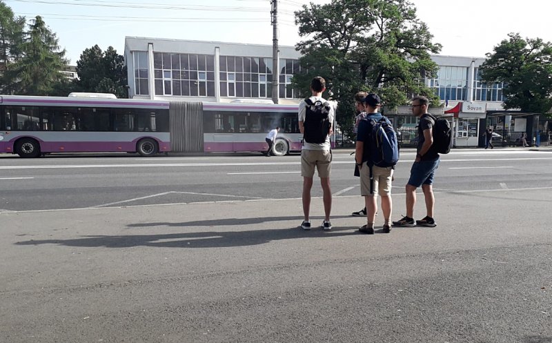 A luat foc un autobuz CTP în Observator