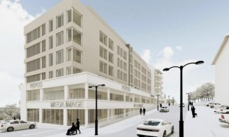 Hotel peste un Peco și Mega Imagine, în Mănăștur