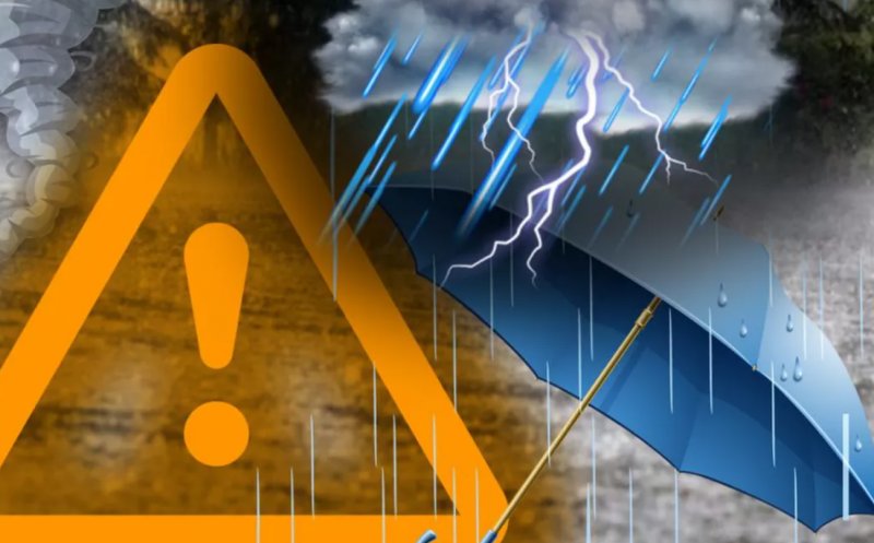 RO-ALERT: Cod Portocaliu de vreme rea în mai multe comune din Cluj