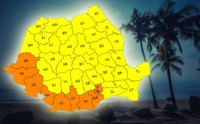 Avertizare meteo: Cod Galben de CANICULĂ la Cluj şi NOPŢI TROPICALE