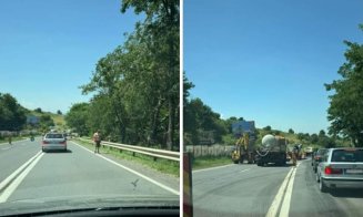BLOCAJ în trafic între Cluj și Feleac, în plină CANICULĂ! Șoferii "fierb": "Cât de *** să fii să ai lucrări de carosabil în cea mai fierbinte zi din an"