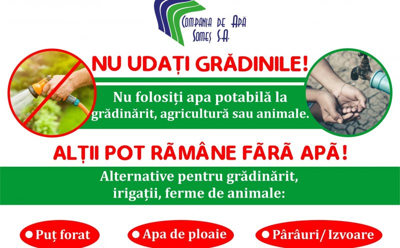 Pe timp de caniculă - secetă este necesară economisirea apei menajere