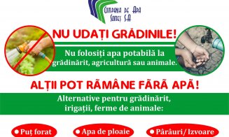 Pe timp de caniculă - secetă este necesară economisirea apei menajere