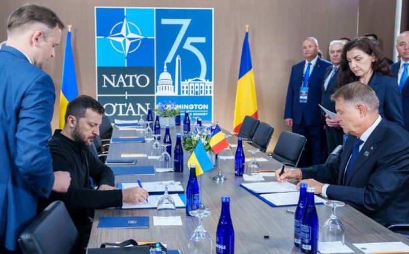 Iohannis și Zelenski au semnat, la Washington, un acord bilateral de securitate între România și Ucraina. Ce prevede documentul