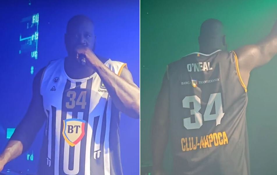 Celebrul baschetbalist Shaquille O’Neal, DJ în festival la Cluj. A făcut show pe scenă îmbrăcat tricoul echipei U BT