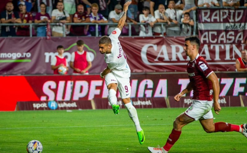 S-a întors roata. CFR Cluj, egalată la ultima fază pe terenul Rapidului