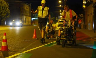 Lucrări de trasare a marcajelor rutiere pe străzile din Turda
