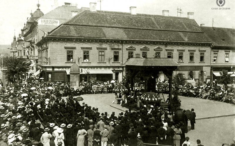 Ceremonia de dezvelire a monumentului ,,Gardianul Carpaților", în 1915