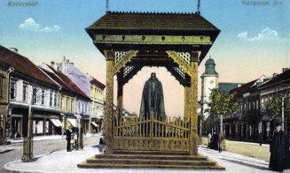 Ceremonia de dezvelire a monumentului ,,Gardianul Carpaților", în 1915