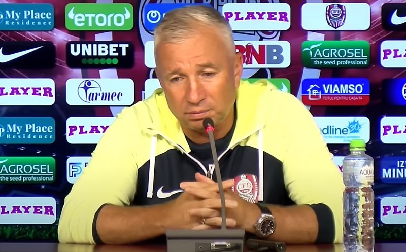 Dan Petrescu și-a criticat șefii de la CFR Cluj la conferința de presă: "La noi nu se știe. Vrem și obiective, vrem și aia, și aia..."