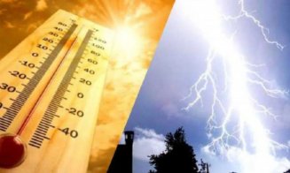 Cluj: Cod PORTOCALIU de caniculă, cod GALBEN de instabilitate atmosferică