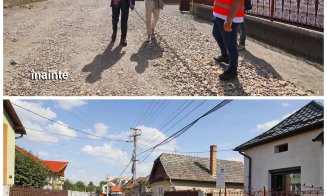 O stradă din Turda care arăta ca în secolul trecut a fost complet modernizată