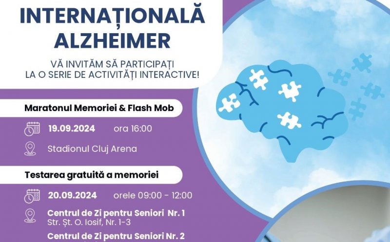 Ziua Internațională Alzheimer marcată la Cluj / Campanie de testare gratuită a memoriei