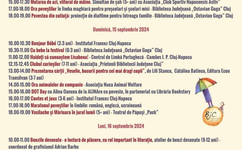 O nouă ediție a Festivalului Cărții pentru Copii, la Cluj / Evenimente interactive, muzică și lectură
