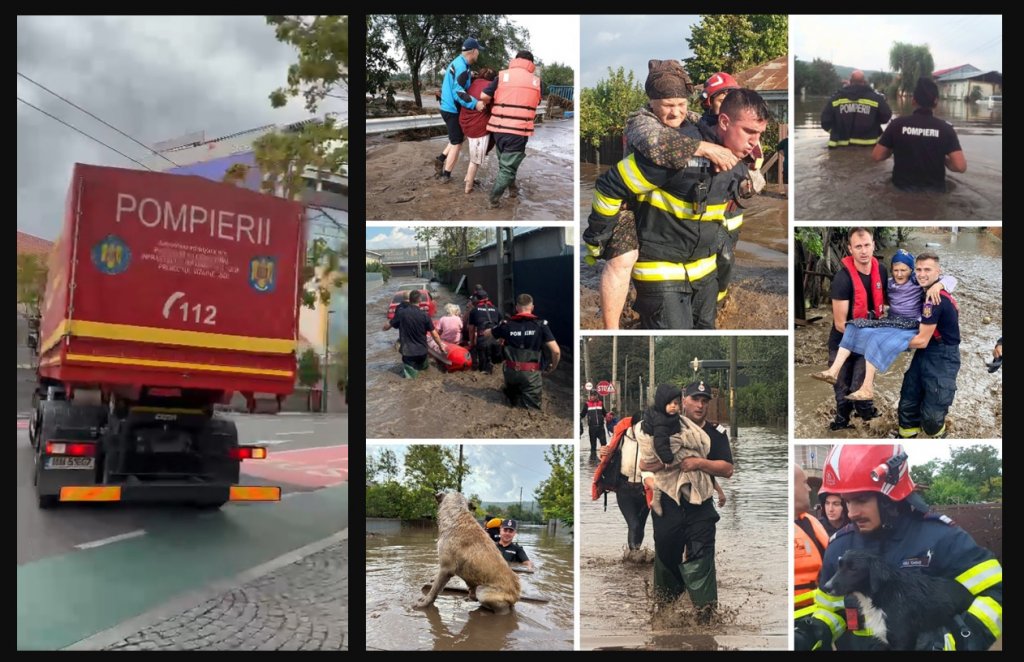 6 morţi şi peste 15.000 de persoane afectate în urma inundaţiilor catastrofale din Galaţi şi Vaslui / Pompieri clujeni trimişi în zonă
