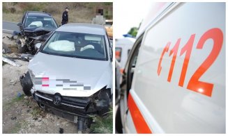 Cum s-a produs accidentul la ieșirea din Baciu: Două mașini s-au ciocnit, iar o persoană a ajuns la spital