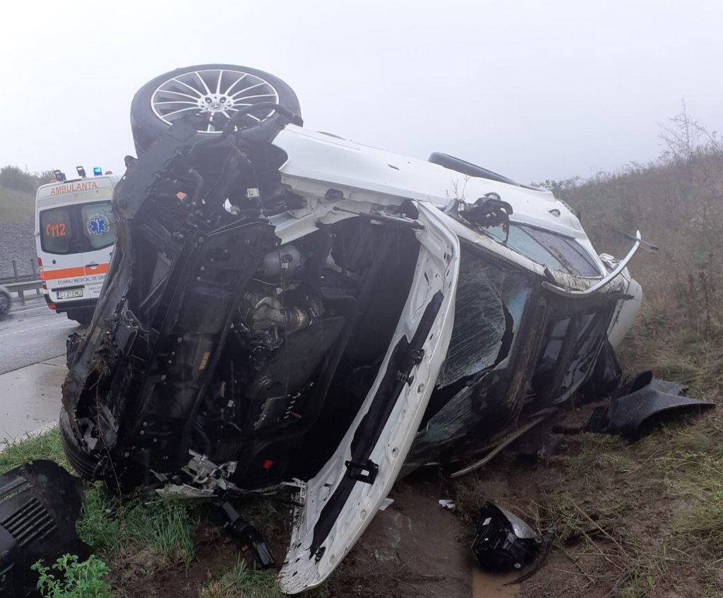 Accidente în serie pe A3. Pompierii clujeni au intervenit prompt