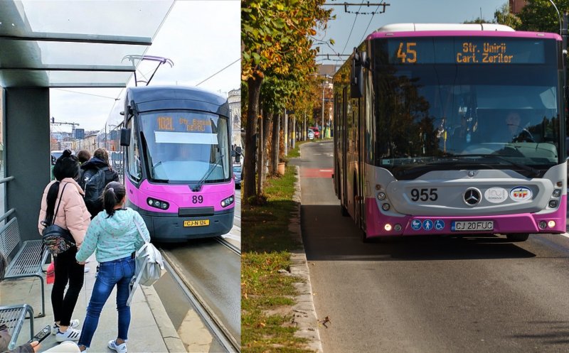 Circulația tramvaielor 102L se reia în Cluj-Napoca și se introduc mai multe curse pe linia 45