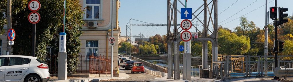 Echipament nou pentru limitare de înălțime pe strada Mamaia din Cluj-Napoca