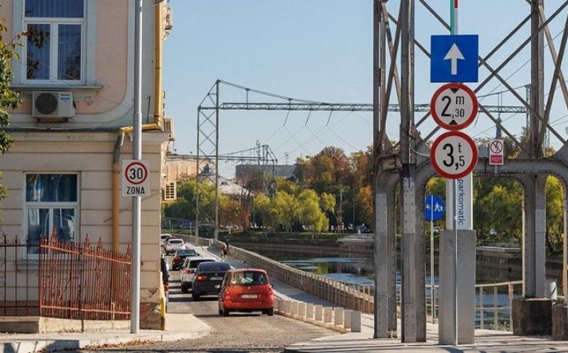 Echipament nou pentru limitare de înălțime pe strada Mamaia din Cluj-Napoca
